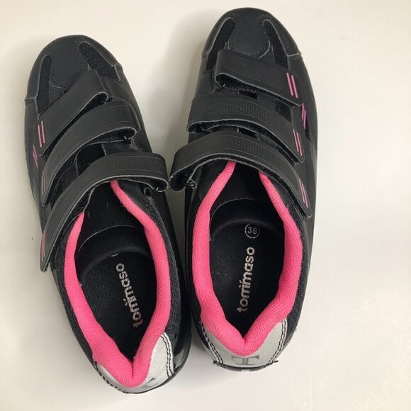 TOMMASO Cycling Shoes Women's Size 7.5 Black Pink Pista 100 Demo Model - Picture 4 of 11